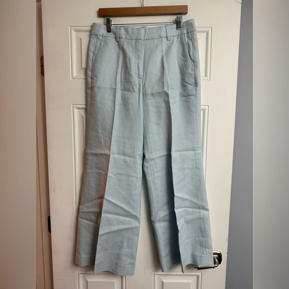 J.Crew Petite Carolina flare pant in stretch linen blend NWT Size P12 - Picture 1 of 6
